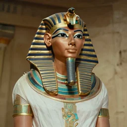 a film still of the faraoh pope in agypsian style as the ramesses faraoh, in the 1 0 commandments ( 1 9 5 6 ), technicolor color