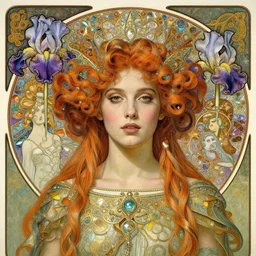 detailed realistic beautiful young cher queen of mars portrait by jean delville, gustave dore and marco mazzoni, art nouveau, symbolist, visionary, baroque, iridescent fractal details. horizontal symmetry by zdzisław beksinski, iris van herpen, raymond swanland and alphonse mucha. highly detailed, hyper - real, beautiful