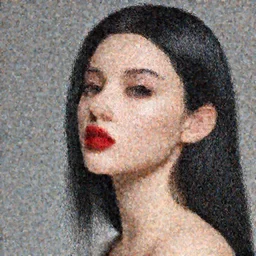 portrait, beautiful, woman, black hair, red lips with daz studio