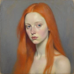a romantic pre-raphaelite minimalist oil painting of Grimes