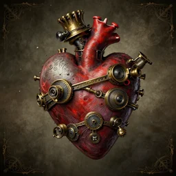 the telltale heart, steampunk, intricate, highly detailed,