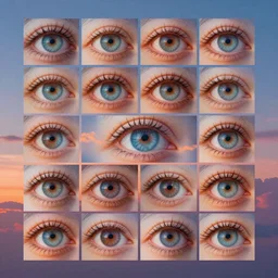 illusionary psychedelic artwork brain teaser trick of the mind eyes playing tricks on you, illusion illusionary sunset but all the clouds are actually memories of her and of her beauty, and the intense immense longing and yearning are beyond the scope of perception by dahl, zorn, gurney rutowski