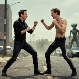 skinny Kevin Spacey fighting aliens