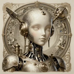 laputa robot portrait, sci-fi steampunk, fantasy, intricate, elegant, highly detailed, digital painting, artstation, concept art, smooth, sharp focus, illustration, art by artgerm and greg rutkowski and alphonse mucha