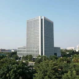 a building in a landscape, interesting