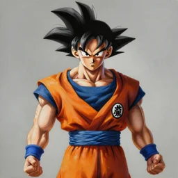 by Greg Rutkowski, realistic painting of Goku from dragonball, trending on artstation, fine art, HD, 8K, highly detailed, good lighting, beautiful, epic, masterpiece