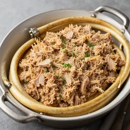 tuna casserole in a tuba, high resolution photo