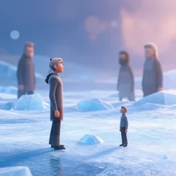 icey arctic landscape. len blur background bokeh. art by ismail inceoglu, filip hodas, and pixar.