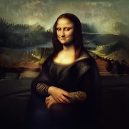 Mona Lisa, full body portrait, realistic, 4k, octane render, detailed, hyper-realistic, cinematic, moody, Photography by Sarah Morris
