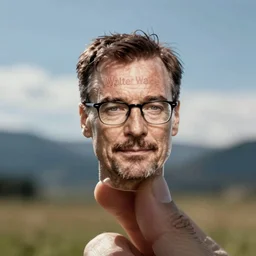 walter white's head on a thumb