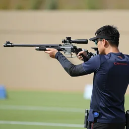 a sniper performing a trickshot irl
