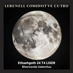 ethereal moon hanging in a dark sky