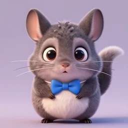 very cute disney pixar chinchilla wearing a bow tie, detailed fur, concept artwork, 3 d render official art, zootopia, cartoony, adorable design, disney disney, large eyes, whiskers hq, artstationhd, artstation, artgerm, pixar, luca