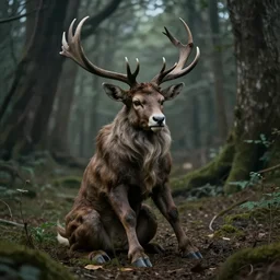 great god satyr faun in nature scary high resolution