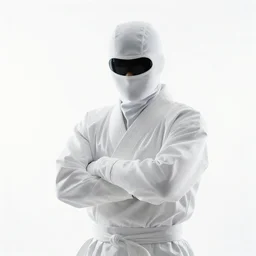 invisible white ninja on white screen