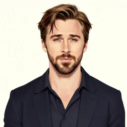 junji ito illustration of ryan gosling