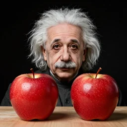 half albert einstein half apple