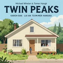 Twin Peaks poster artwork by Michael Whelan and Tomer Hanuka, Karol Bak, Rendering of cinematográfica, from scene from Twin Peaks, clean, simple illustration, nostalgic, domestic, full of details, by Makoto Shinkai and thomas kinkade, Matte painting, trending on artstation and unreal engine