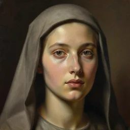 detailed portrait in femininity, regal, monastic, realistic face sculpted features, melanin, clear eyes, statuesque, feline, warm glowing skin, chiaroscuro, tangible, peach fuzz, angular impressionism, deep ambient backdrop, contemporary, modern fashion, natural colors, greg rutkowski and gaston bussiere and craig mullins and j. c. leyendecker