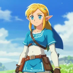 saria from zelda in anime style