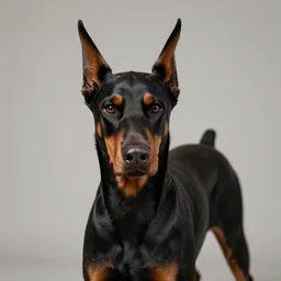 a feline doberman - cat - hybrid, animal photography