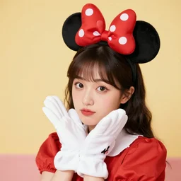 photo of a 20-year-old young woman who looks like Minnie Mouse, 1920