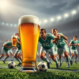 football team dring 6 0 0 beer for breakfast, highly detailed