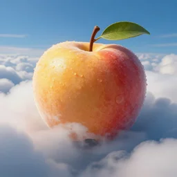 fruit, heaven, in heaven, heavenly cloud, peter elson, 8 k, extremely detailed, puffy clouds