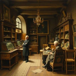 at the antiques dealer, 1 9 1 2 by, johann spielter