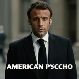 african american Emmanuel Macron in American Psycho (1999)