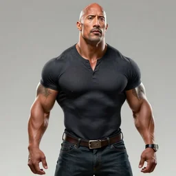 Character concept art for Dwayne Johnson,highly detailed,artstation