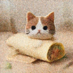 a literal burrito made out of a cat, cute