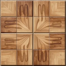 digital hand painted wood tiles texture with perfect details, symmetry, digital art