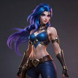 female katarina from league of legends, hyper detailed, digital art, trending in artstation, cinematic lighting, studio quality, smooth render, unreal engine 5 rendered, octane rendered, art style by klimt and nixeu and ian sprigger and wlop and krenz cushart