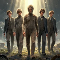 fuzzy impossibilities that walked on two legs and sprouted tufts of hair in unlikely anatomical regions by rob gonsalves, cyril rolando, shaun tan, filip hodas, hugh kretschmer, cosmic, heavenly, god rays, intricate detail, cinematic, cel shaded, unreal engine, featured on artstation, pixiv