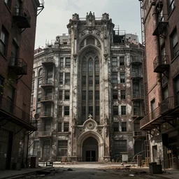 a beautiful photorealistic rendering of athenaeum architecture urbex industrial architecture by louis sullivan, alien hyperrealism dramatic lighting, archdaily, wallpaper, highly detailed, trending on artstation.