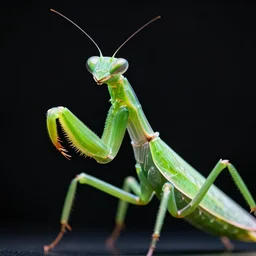 portrait of green anthropomorphic mantis religiosa ; hard predatory look ; d & d rogue ; translucent ; invisible ; ghost ; flat triangle - shaped head with thin thread - like antennae ; concept art ; artstation ; 8 k ; wallpapers ; heavy contrast ; cinematic art ; cgsociety ; art by greg rutkowski and artgerm