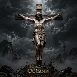 the second coming of Jesus Christ, Octane render, artistic, Cinema 4D, dark horror