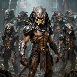 a portrait of the predator fantasy character portrait, ultra realistic, cinematic, concept art, wide angle, intricate details, hologram, highly detailed by greg rutkowski, wayne barlowe, aaron horkey, gaston bussiere, craig mullins, simon bisley, arthur rackham