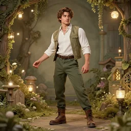 clear portrait of a gigachad! attractive men, cottagecore!!, background hyper detailed, character concept, full body, dynamic pose, glowing lights!! intricate, elegant, highly detailed, digital painting, artstation, concept art, smooth, sharp focus, illustration, art by artgerm and greg rutkowski and alphonse mucha