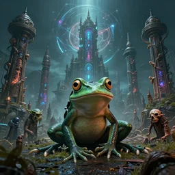by thomas m. baxa and bastien chapitaux, visually stunning, cinematic, ultra realistic, hyper realism, 1 2 k, epic, octane render, unreal engine, vfx, maya, hypnofrog : occult city, a quantum mechanical effect : 🚨 techno - gothic totems of a post - apocalyptic civilization of tribes and clans. 💀