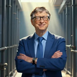 bill gates in jail, detailed illustration, octane render, god rays, intricate, epic lighting, cinematic composition, hyper realistic, 8 k resolution, unreal engine 5, by artgerm, tooth wu, dan mumford, beeple, wlop, artstation