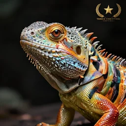 a man with a lizard snout