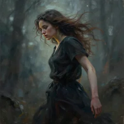 girl artwork by Sergey Kolesov, detailed, dynamic, cinematic composition