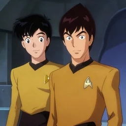still photo of Star Trek The Next Generation 1991 episode with Jigen Daisuke from Lupin the Third