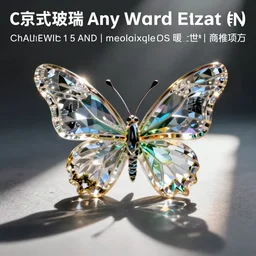 crystal glass butterfly. etsy shop photo