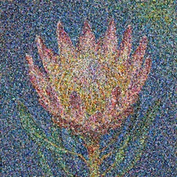 artwork by Marc Chagall of a protea flower,