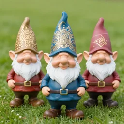 lawn gnomes are really undercover protectors of the galaxy, dressed in ordinary gnome fashion but turn into super gnomes with ornate hero garments, capes, muscular, intricate, highly detailed, digital painting, artstation, symmetrical, concept art, smooth, sharp focus, illustration, unreal engine 5, 8 k,