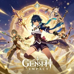 Genshin Impact as an action movie poster