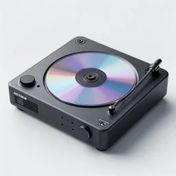 clockwork wind-up cd player octane render detailed 4k